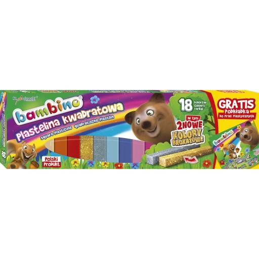 BAMBINO PLASTICINE 18 FARIEB + PODLOŽKA ZDARMA