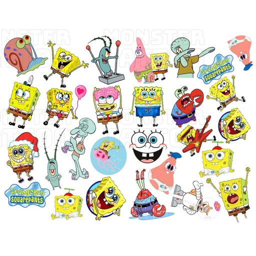 UMÝVAJÚCE DOČASNÉ TETOVANIE PRE DETSKÉ DETSKÉ SPONGEBOB ORIGINÁLNE VZORY