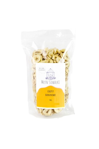 BANÁNOVÉ ČIPSKY, sušené banány, vysoká kvalita, 500g