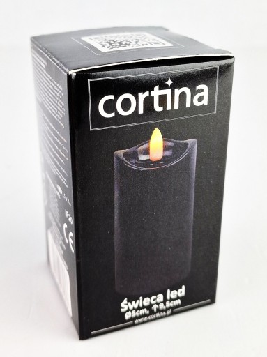 LED SVIEČKA 5CM X 9,5CM NA BATÉRIU (2XR6) ČIERNA + BATÉRIE