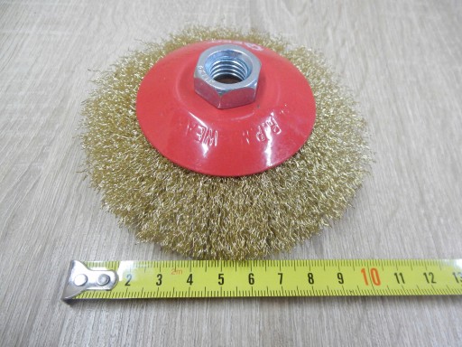 Bočná drôtená kefa 115 mm mosadz M14