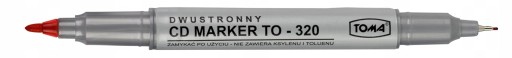 Obojstranný CD MARKER TOMA TO-320 červený