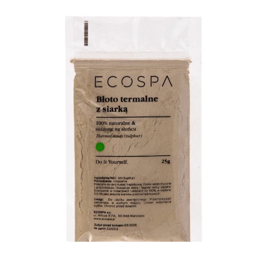 TERMÁLNE bahno so sírou ČISTÍ REGULUJE SEBUM TVÁROVÁ MASKA 25G ECOSPA