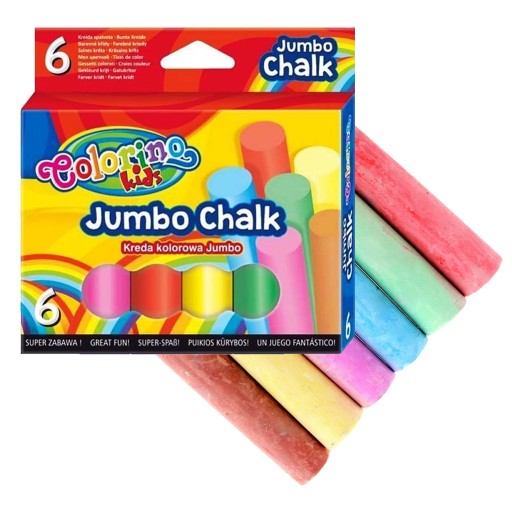 JUMBO ROAD CHALK THICK COLORINO 6 FAREB
