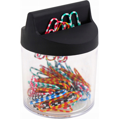 KANCELÁRSKE SVORKY 28mm POTAHOVANÁ MAGNETICKÁ KRABIČKA IDEST ZEBRA 60 ks.