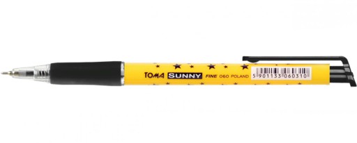 TOMA SUNNY FINE 060 AUTOMATICKÉ GULIČKOVÉ PERO S HVIEZDAMI, ČIERNA SADA 10ks