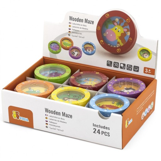 VIGA Drevené zvieracie bludisko 1 ks