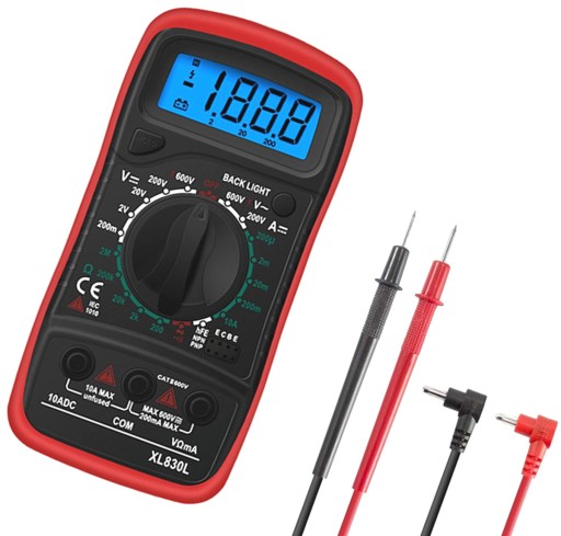 DIGITÁLNY MULTIMETER SPOTREBY MERAČ PRÚDOVÉHO NAPÄTIA LCD XL830L AG102D