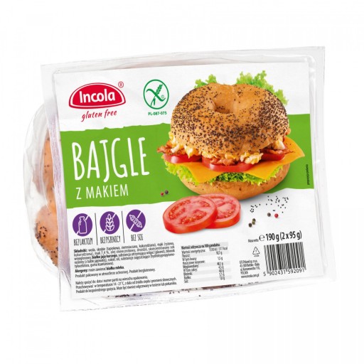BEZLEPKOVÉ BAGLE S MAKOM (2 x 95 g) 190 g - INCOLA