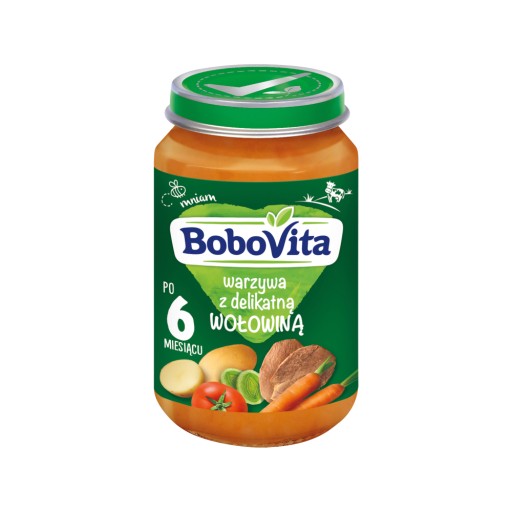BoboVita Zelenina s jemným hovädzím mäsom 190g