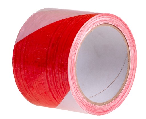 Výstražná páska červeno-biela 80mmx100m 1 ks.