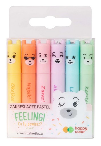 MINI ZNAČOVAČE PASTEL ZDÔRAZŇUJE POCITY 6 FARIEB