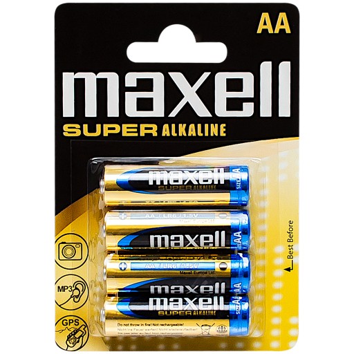 SUPER ALKALICKÁ BATÉRIA MAXELL AA 1,5 LR6 4KS