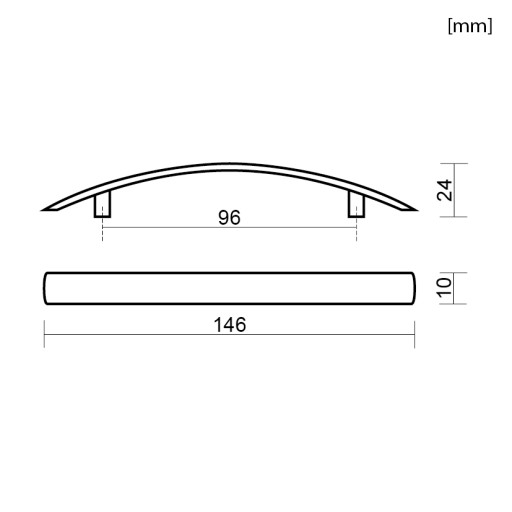 ÚCHYTKA NÁBYTKU ČIERNA ÚCHYTKA KUCHYNSKEJ SKRINÍK ÚCHYTKA 96MM