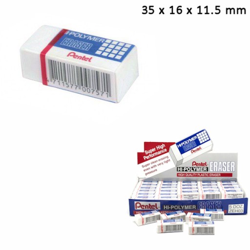 Guma na ceruzky Pentel ZEH03, biela