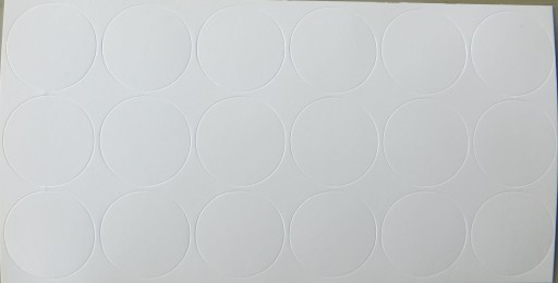 Samolepiace čiapky na nábytok 25 mm BIELE F501