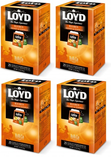 Loyd Rooibos bylinkový čaj v obálkach med a vanilka 20ks x3