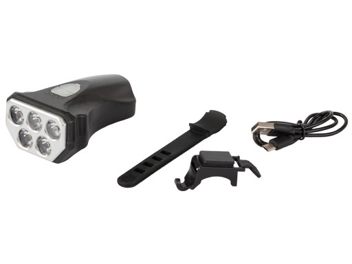 CYKLISTICKÁ LAMPA PREDNÁ 5 LED USB NA BICYKEL