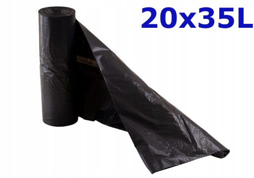 LDPE vrecia na odpadky 20 x 35L, čierne
