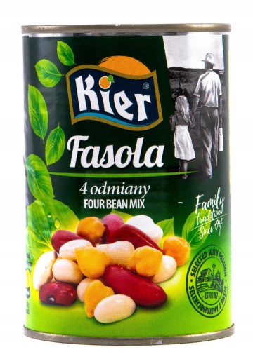 Fazuľa 4 druhy v marináde Taliansko 400g KIER