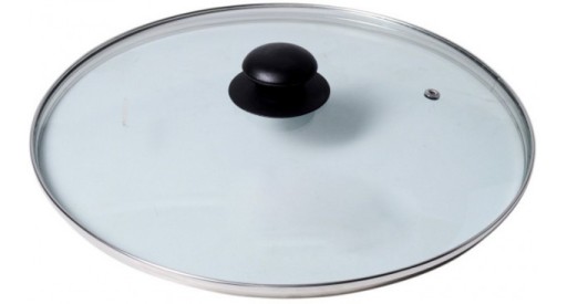 Sklenená pokrievka 28cm s gombíkom/OD1415