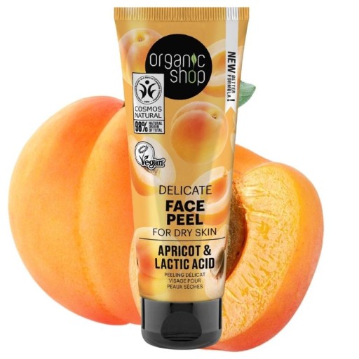 Organic Shop Jemný peeling na tvár pre suchú pleť 75 ml