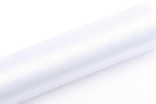 BIELA ORGANZA NA RÚLE HLADKÁ DEKORÁCIA SVADOBNÉ SVADOBNÉ SPOLOČENSTVO IHS 16 CM X 9 M
