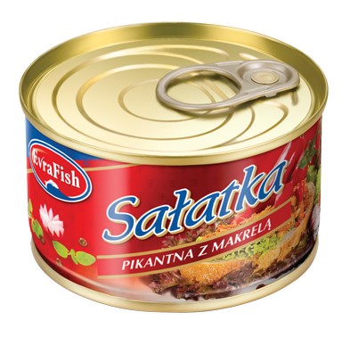Pikantný ŠALÁT S MAKRELOU, konzerva EvraFish 165g