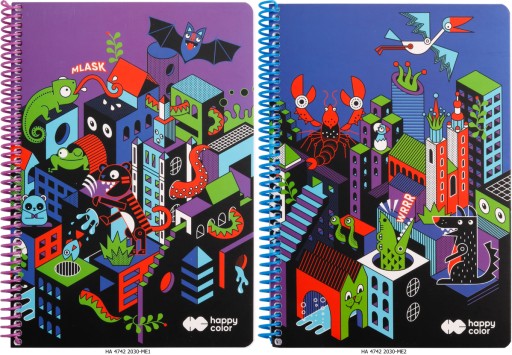 Kockovaný zápisník HAPPY COLOR ME&CITY 2 B5/80K