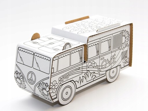 AUTO AUTO NA MAĽOVANIE sfarbenie CAMPING Farbenie Education ECO
