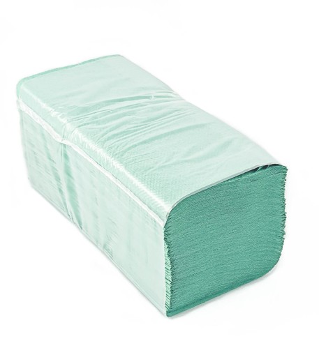 ZZ skladané papierové utierky, zelený odpadový papier