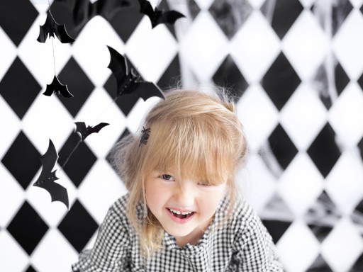 Girlanda BAT čierna vertikálna Halloweenska 150cm