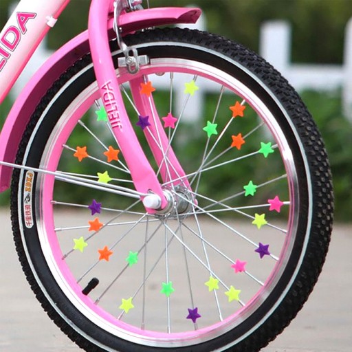 Špicové koráliky, hviezdičky bicyklov, 36 ks
