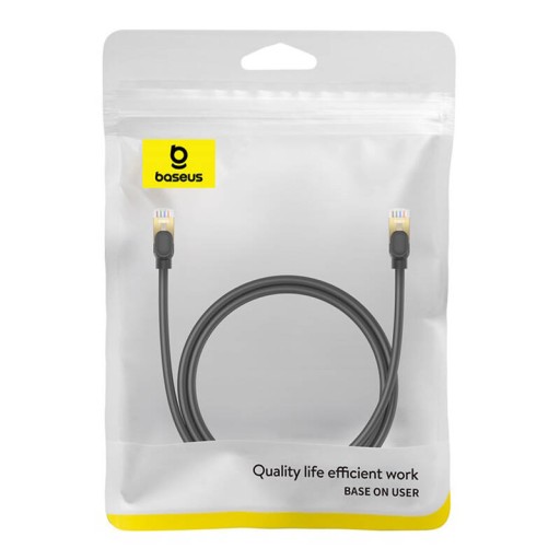 Sieťový kábel Baseus cat 8 Ethernet RJ45, 40 Gbps, 1 m (čierny)
