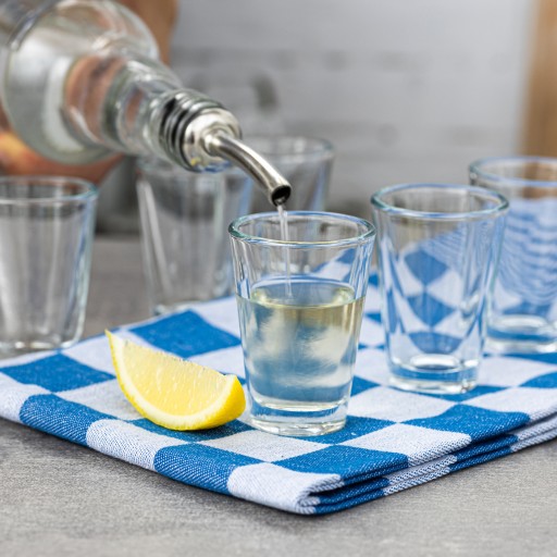 SADA POHÁROV NA VODKU PRE Nalewek Shots 6x58 ml Hrubé sklo