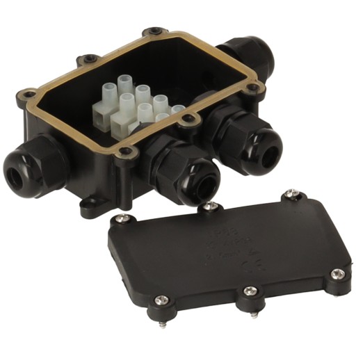 Hermetický elektrický box s tlmivkami 4x IP68 na záhradnú pôdu