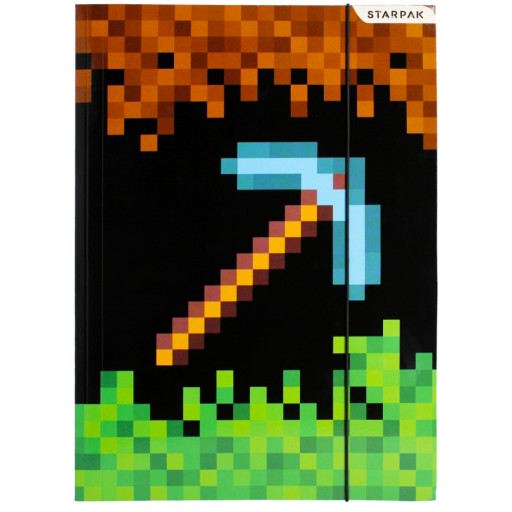 VYSIELANIE MINECRAFT s gumičkou A4 ŠKOLA pre deti STARPAK papierové VYSIELANIE