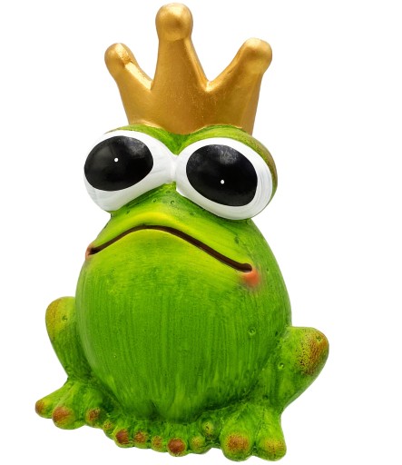 GARDEN FROG žabka PRINCE figúrka záhradná figúrka