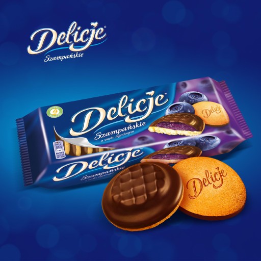 Delicje Szampańskie s príchuťou bobule 147 g