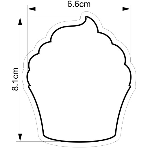 Vykrajovač na perníčky TUČNÝ ŠTVRTOK Cupcake muffin 8cm