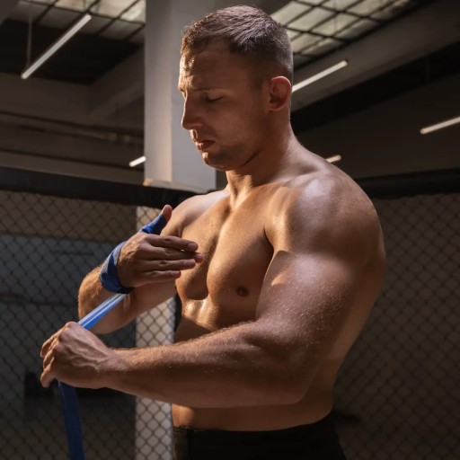 BOXERSKÉ BANDÁŽE ZÁBALY 4M MODRÝ BAVLNÝ VELCRO 2 KS DBX BUSHIDO