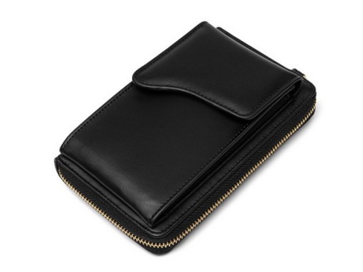BLACK MINI taška na telefón, peňaženka cez rameno, CROSSBODY spojka