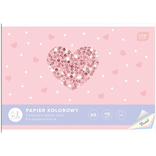 Vystrihovacie farebné papiere PASTEL A5 INT