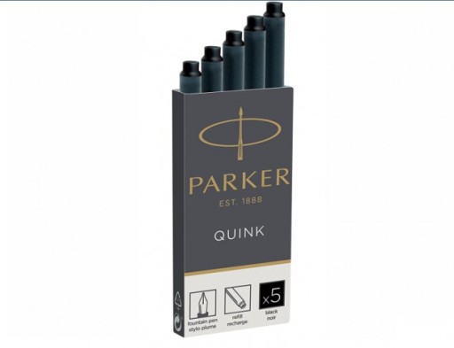 Atramentové kazety Parker Quink - štandardné čierne