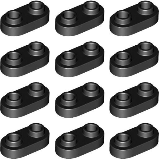 LEGO okrúhly tanier 1x2 čierny 6210270 35480 - 12ks