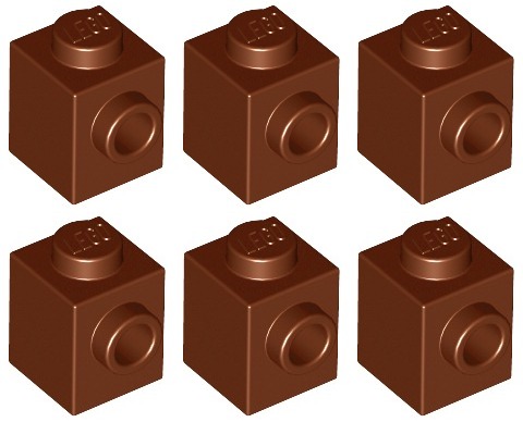 LEGO 87087 TEHLA 1x1 hnedá == (3g) 6 ks.