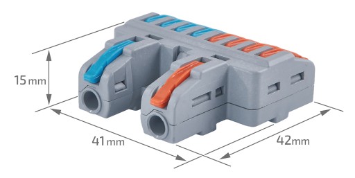 WAGO typ CMK konektor 2/8 priechodný 0,5-4,0mm 1 ks.