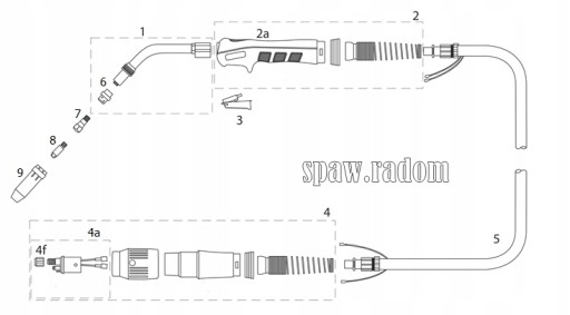 BINZEL MB 36 prúdový konektor, závit M8