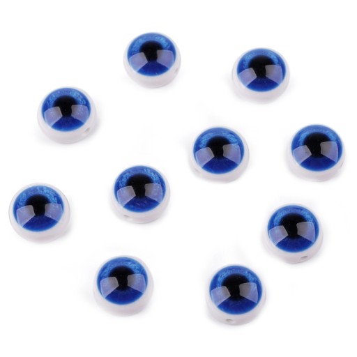 VYŠÍVANÉ OČI MODRÉ 13 mm