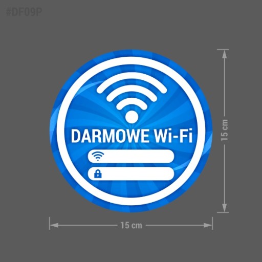 Nálepka: Bezplatné Wi-Fi 15x15